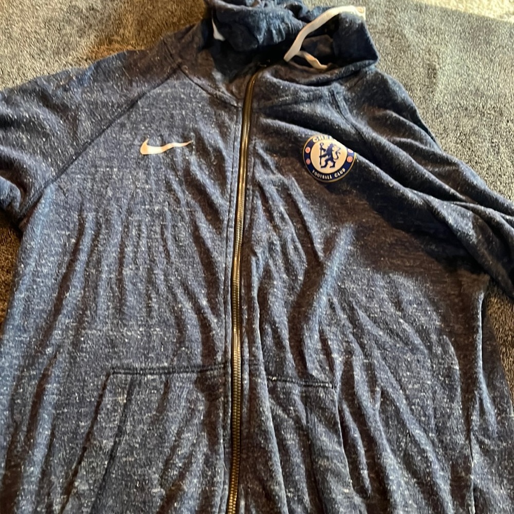 Navy blue Nike zip up light hoodie